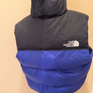 The North Face Black and Blue Puffer Vest